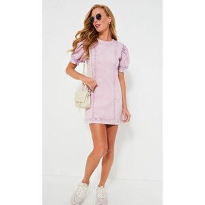 NWOT Hyacinth House LILAC STRETCH DENIM JUNIPER MINI DRESS, XS $160